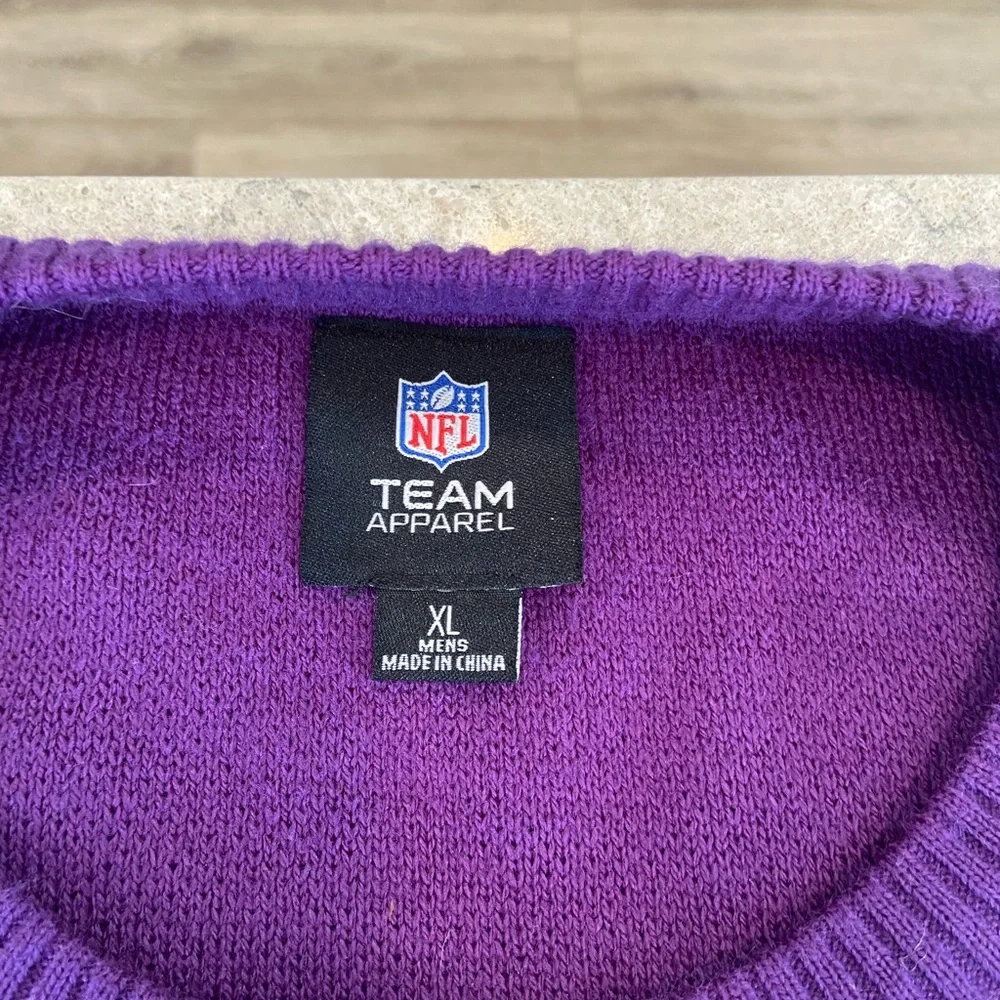 Baltimore Ravens NFL Purple and Black Crewneck Ugly Christmas Sweater-XL - Picture 4 of 7